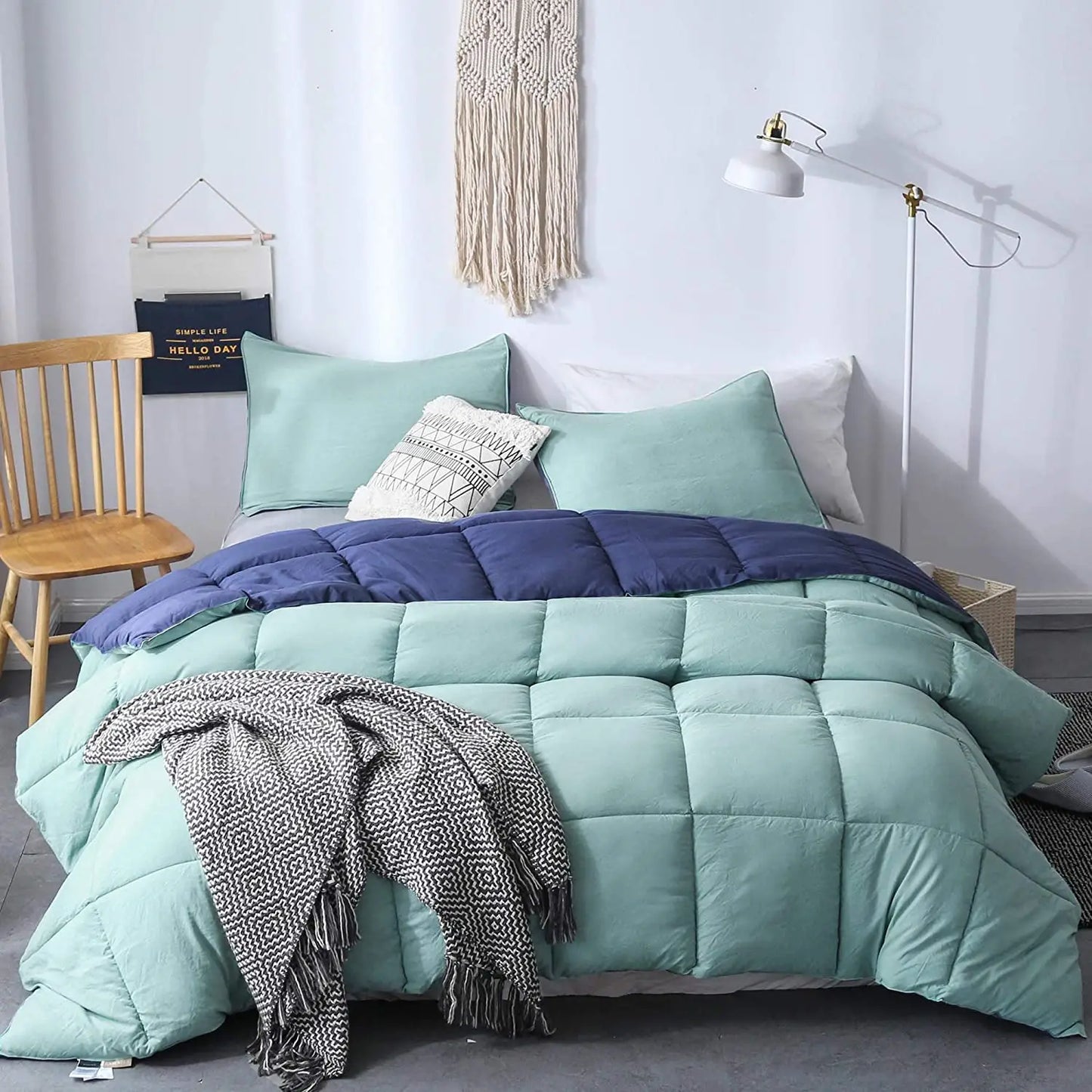 Down Alternative Comforter Set Reversible Duvet Insert