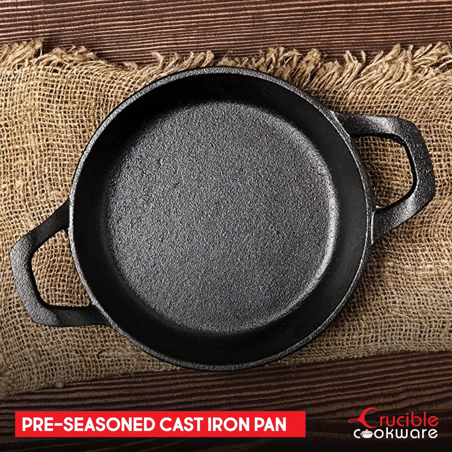 Cast Iron Skillets Frying Pans Set of 4