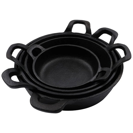 Cast Iron Skillets Frying Pans Set of 4