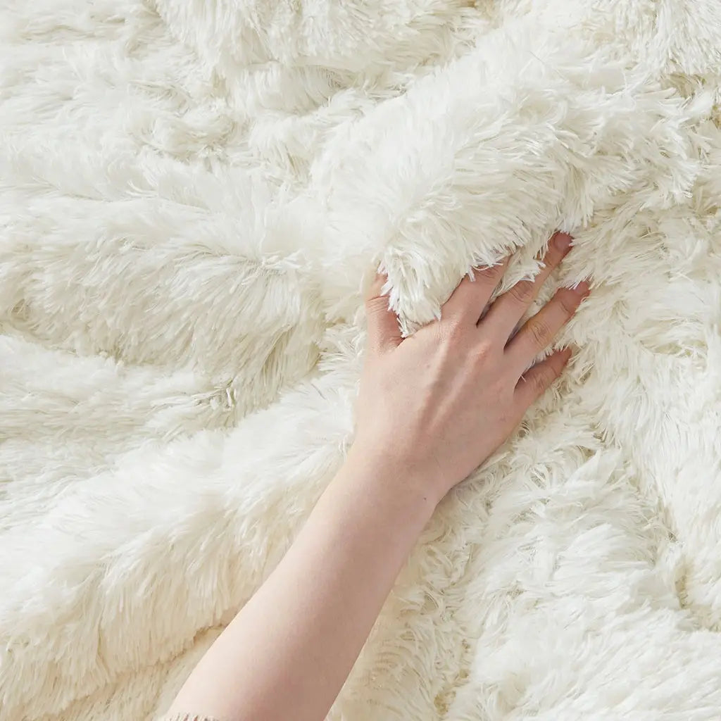 Shaggy Fur 3-Piece Comforter or Duvet Cover Set