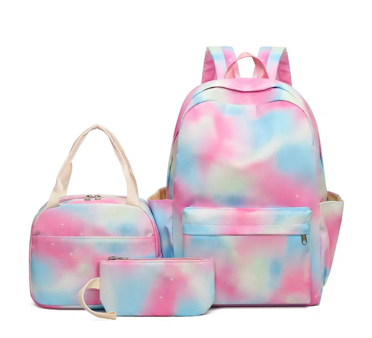 3pc Girls Tie Dye Backpack