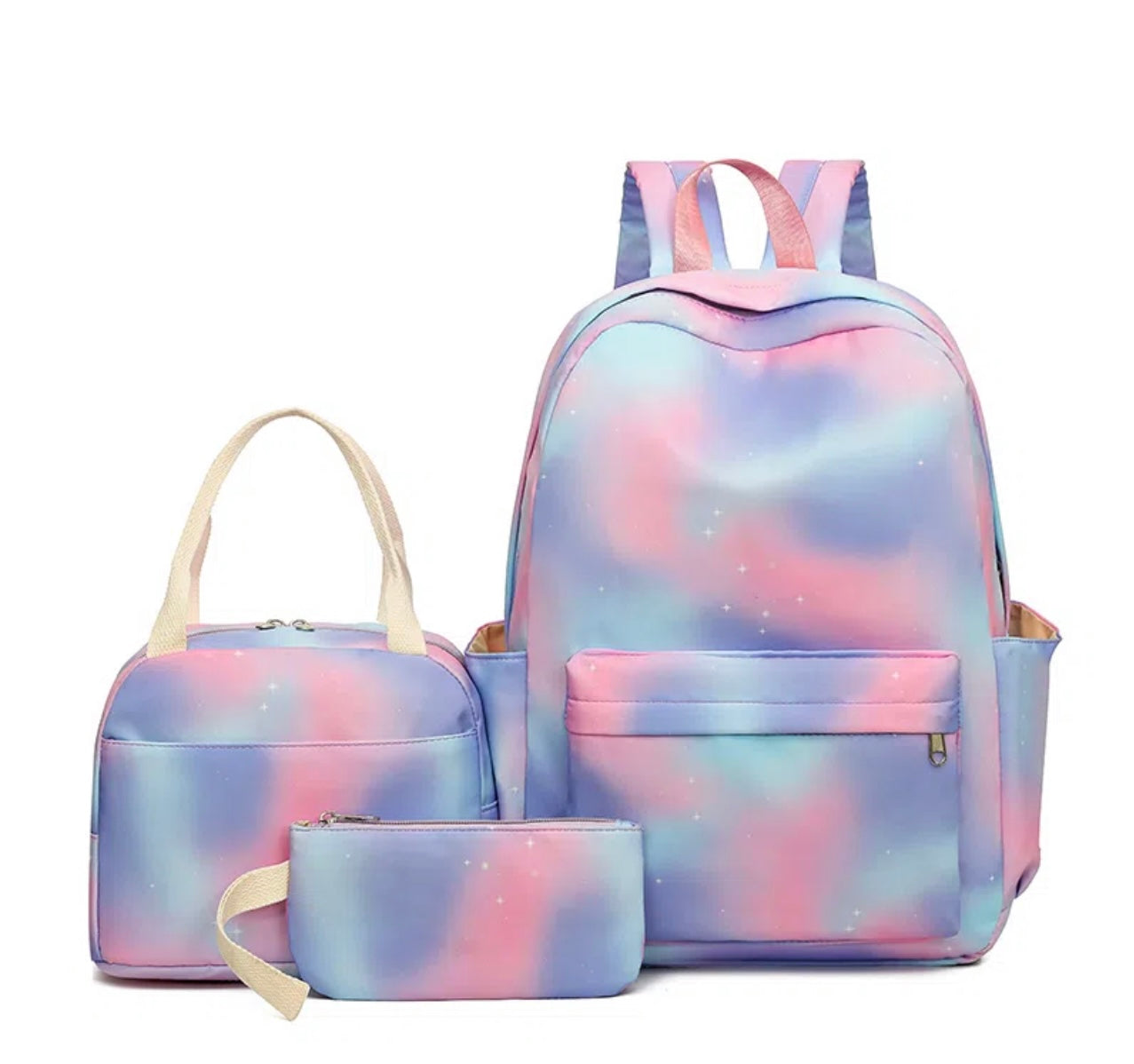 3pc Girls Tie Dye Backpack