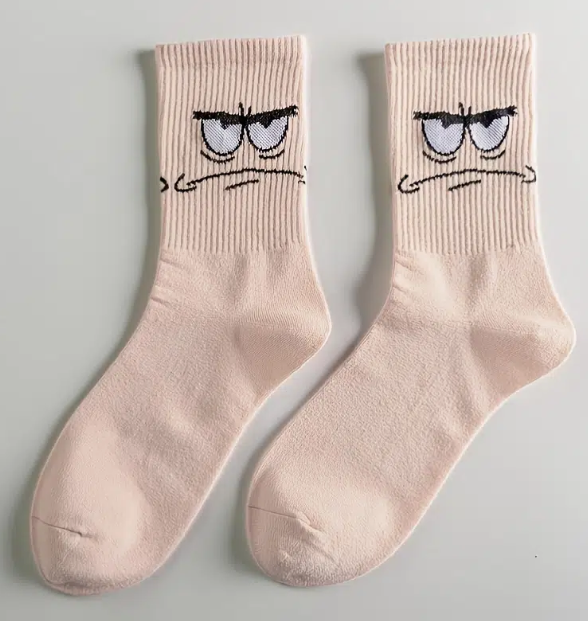 Men's Cartoon Print Breathable Short Crew Socks