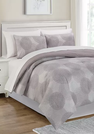 Kaleidoscope Gray 7 Piece Soft Comforter Set