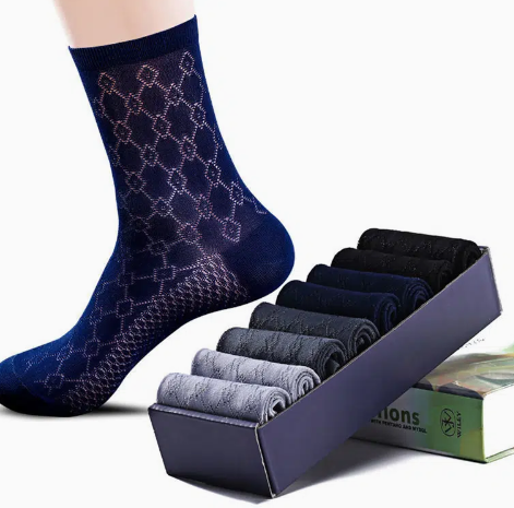 4pairs Men's Breathable Ice Silk Anti-stink Socks