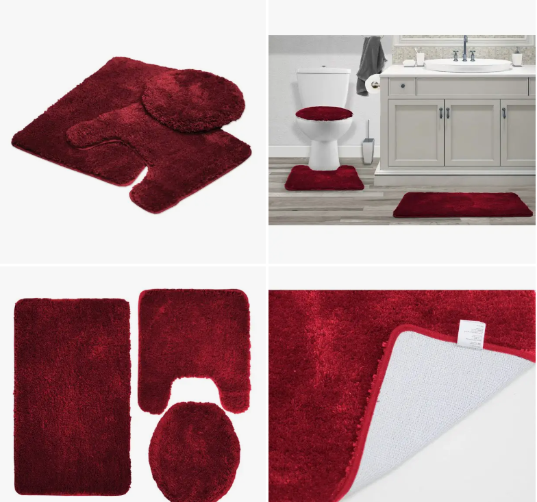 3pc Solid Bathmat Set