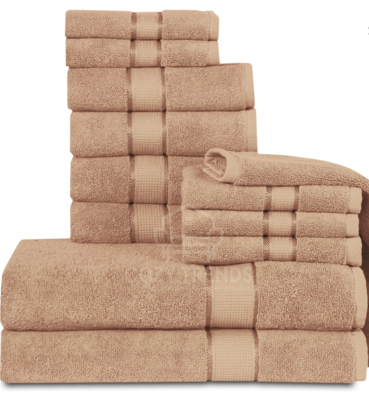 12 Piece 600 GSM High Quality Cotton Bath Towel Set