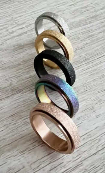 Stainless Steel Spinner Rings Gold