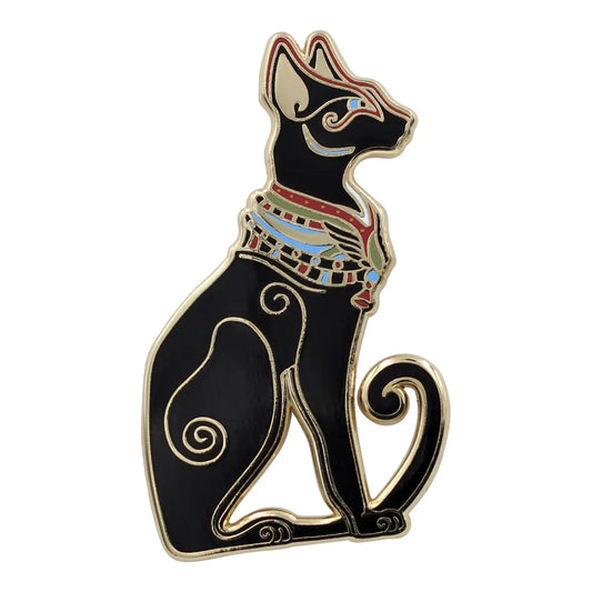 Egyptian Cat Pin - Mystic, Regal, Black Cat Enamel Pin