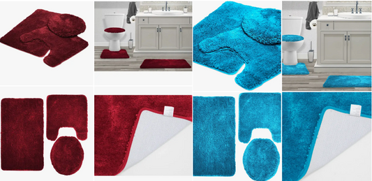 3pc Solid Bathmat Set