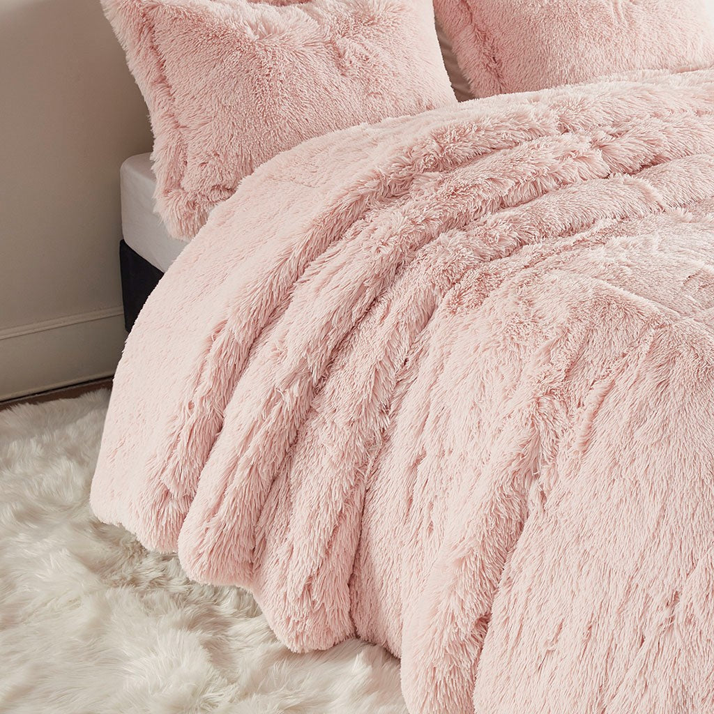 Shaggy Fur 3-Piece Comforter or Duvet Cover Set