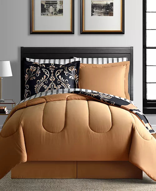 Sabrina Reversible 8 Pc. Queen Comforter Set